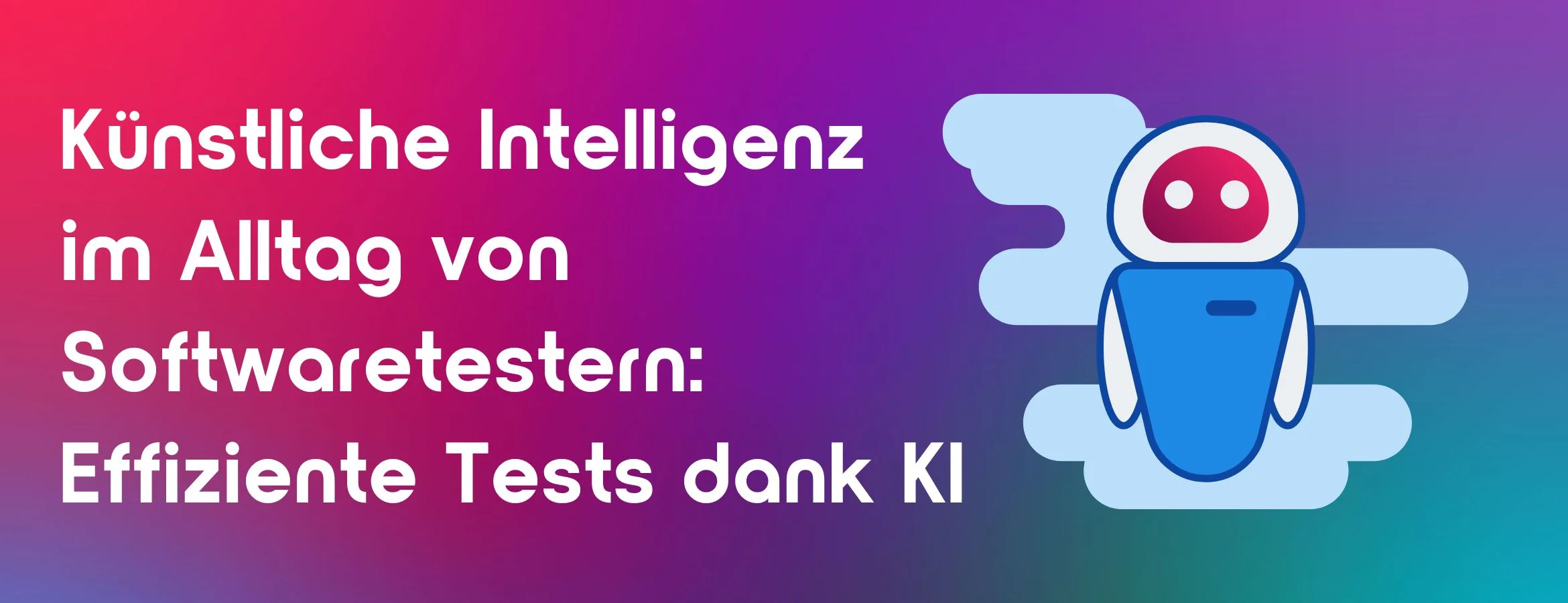 ein kleiner Roboter im Comic-Stil symbolisiert Künstliche Intelligenz