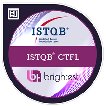 Digital Badge from the certification company Brightest for ISTQB® Certified Tester Foundation Level